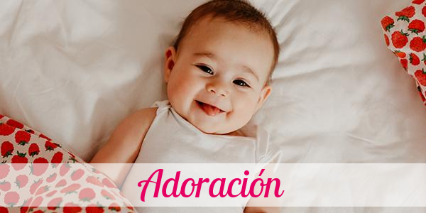Namensbild von Adoración auf vorname.com